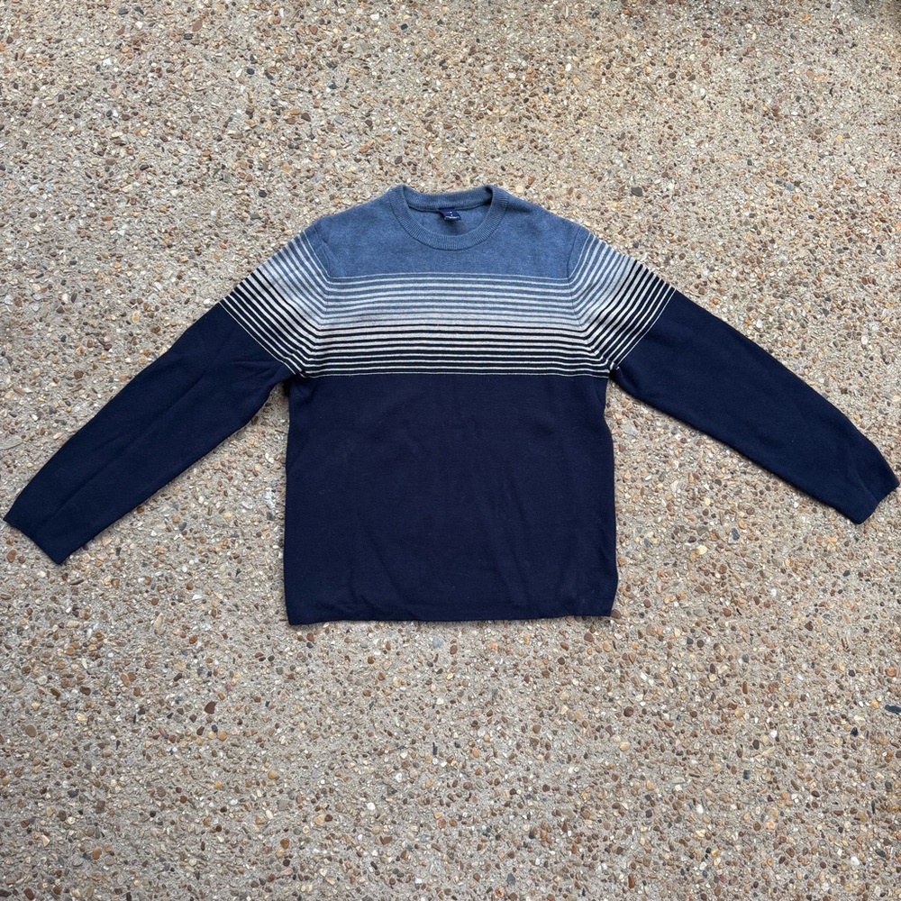 VTG Men’s Gap Wool Blend Blue Striped Sweater Size S